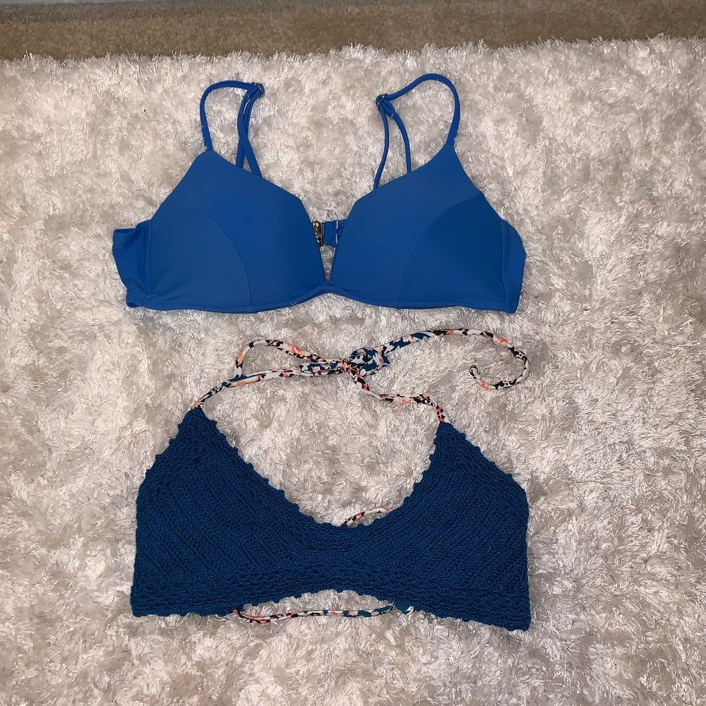 Blue Bikini Tops